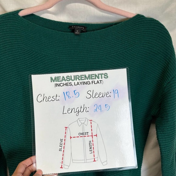 Talbots Boatneck Sweatshirt Long Sleeve Knit Women’s M Green‎ Lambswool Blend - Picture 5 of 7